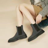 Knit Chelsea Ankle Boots - Charcoal
