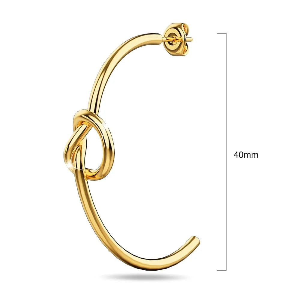 Bullion Gold Love Knot Earrings in Gold