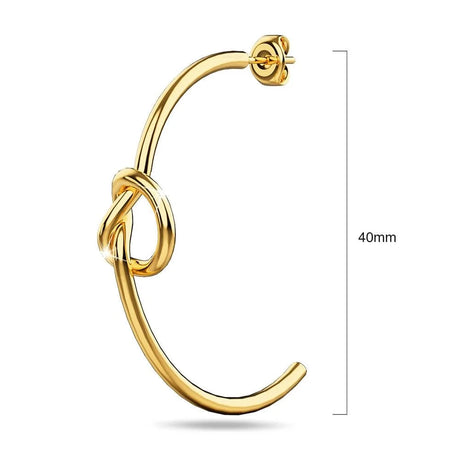 Bullion Gold Love Knot Earrings in Gold