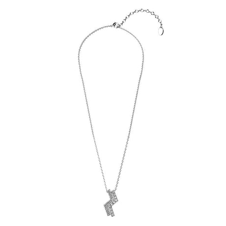 Boxed Zigzag Set Embellished with SWAROVSKI® Crystals In White Gold