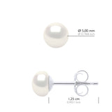 Earrings - Natural Pearl White - Longueur 18 cm