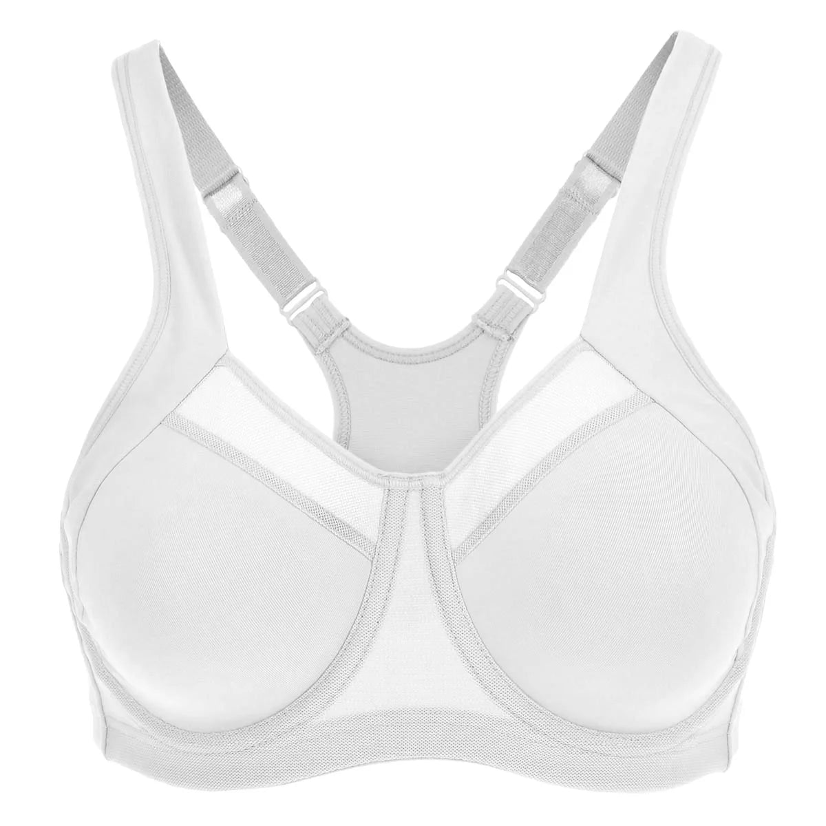 No Bounce High Support Workout Bra - White