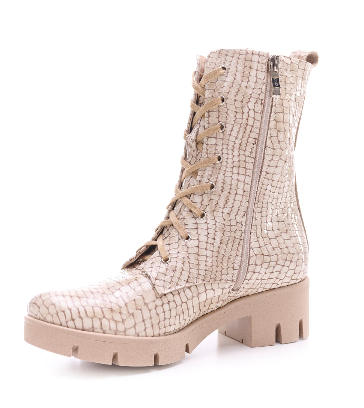Bosccolo Womens Boots - Beige Croco