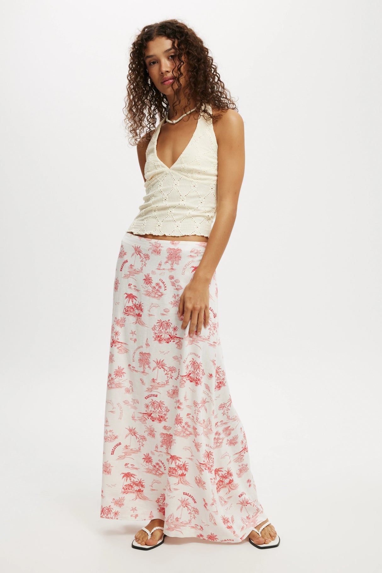 Cotton On Women's Kaia Textured Halter - Lemon Icing