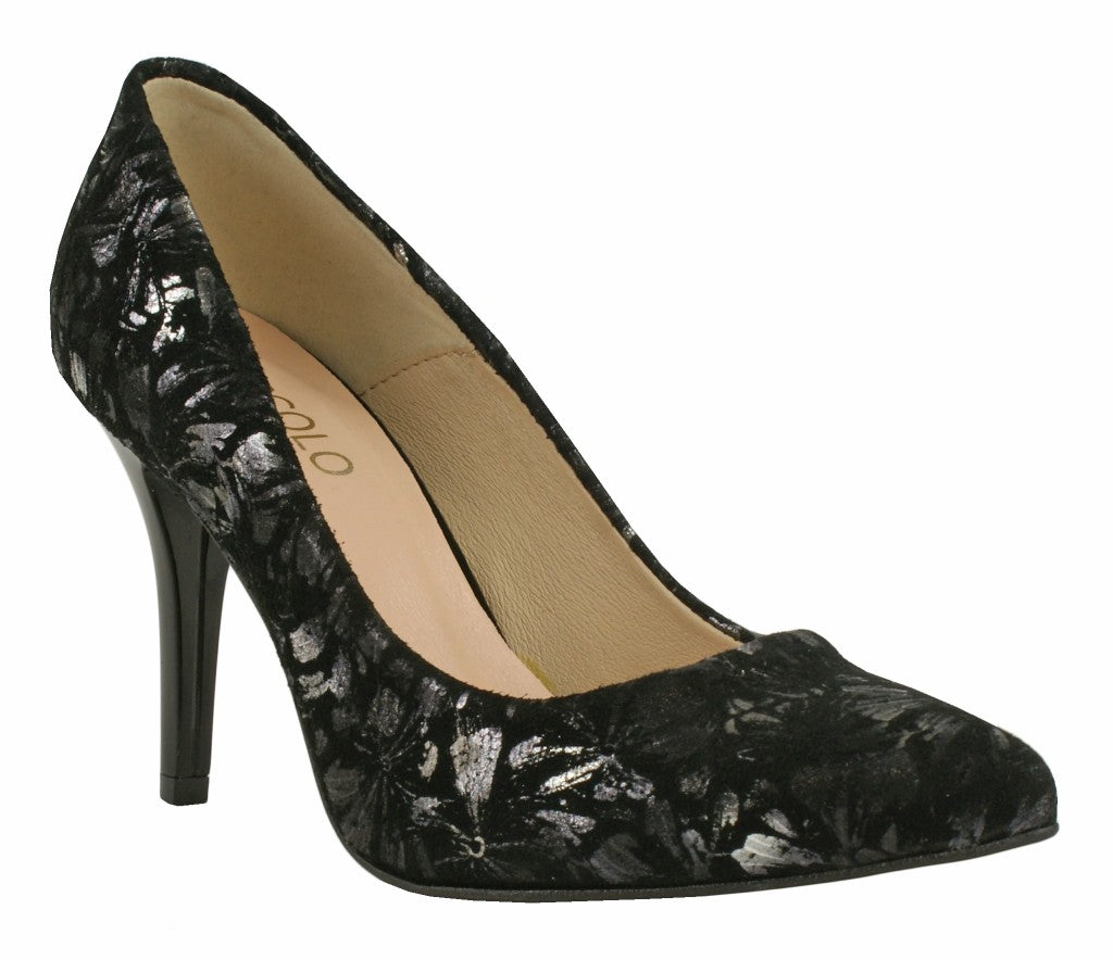 Bosccolo Womens High Heels - Black/Silver