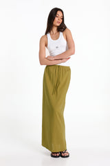 Lost In Lunar Women's Leni Maxi Skirt - Olive