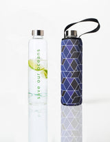 Glass is Greener + carry cover - 750 ml - Cubic print