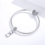 Solid 925 Sterling Silver Origami Cat Pandora Inspired Charm