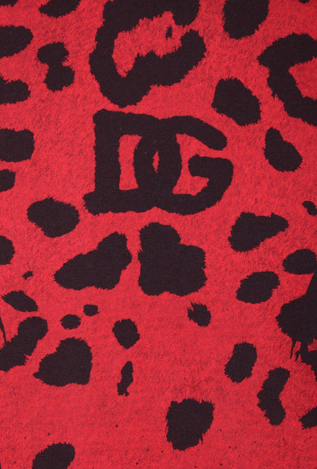Dolce & Gabbana Men Animal Print Short Sleeve T-shirt