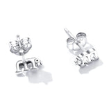 Solid 925 Signature Silver M&M Stud Earrings