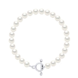 Manufacture Royale Bracelet Freshwater Pearl White Sterling Silver 6-7mm 18cm