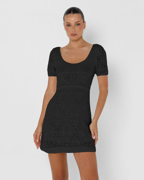 Lost In Lunar Women's Ivy Knit Dress - Black