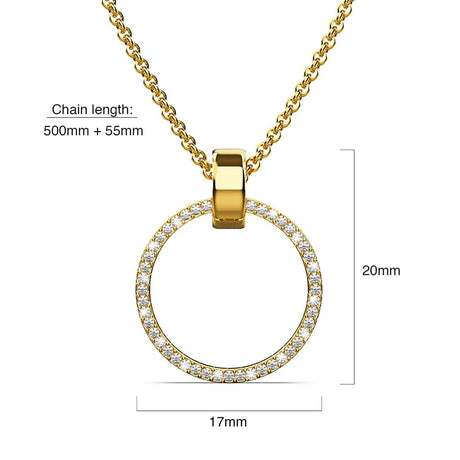 Boxed Orbit Earrings, Bracelet & Necklace Set with SWAROVSKI® Crystal in Gold