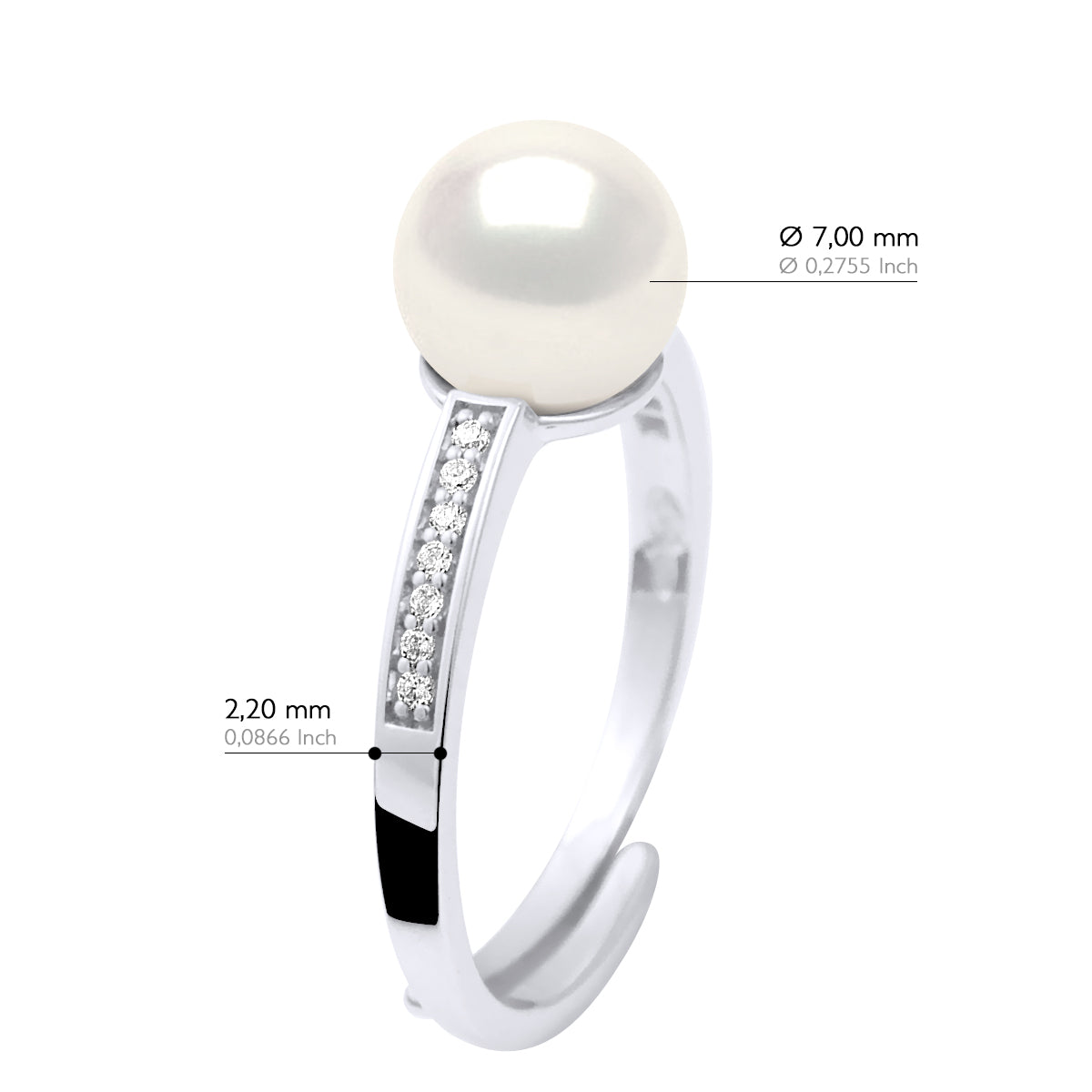 Ring Jewelry - Natural White - Longueur 18 cm
