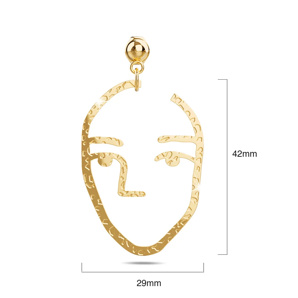Bullion Gold Double Face Gold Layered Earrings