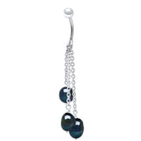 Jewellery Baroque 3 Pearl Baroque Freshwater Pearl Black Sterling Silver