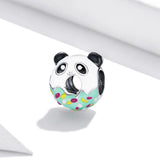 Solid 925 Sterling Silver Bear Panda Pandora Inspired Charm