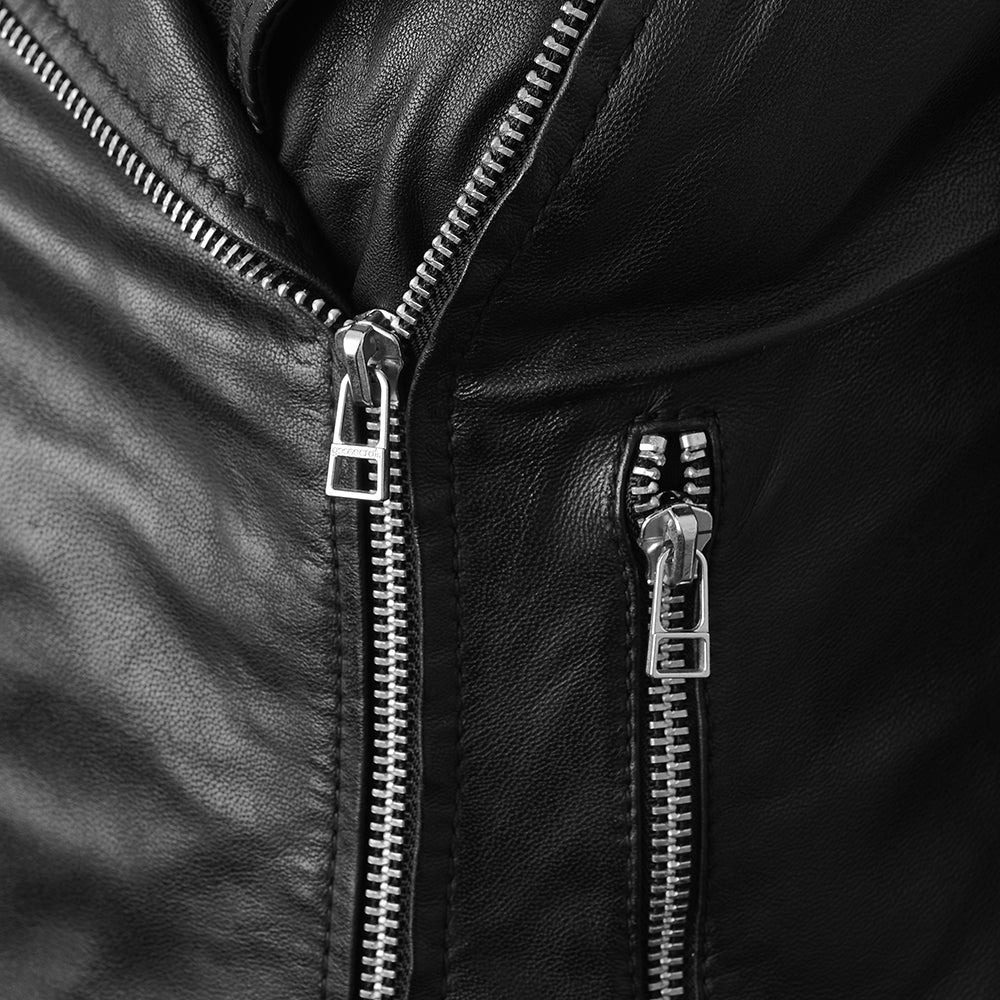 Goosecraft Bottom Zip Detail Biker Jacket