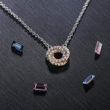 Bullion Gold Tina Shiny Swirl Tri Tone Layered Necklace