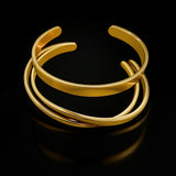 Bullion Gold Avenue Classic Cuff Bangle Gold - 4mm