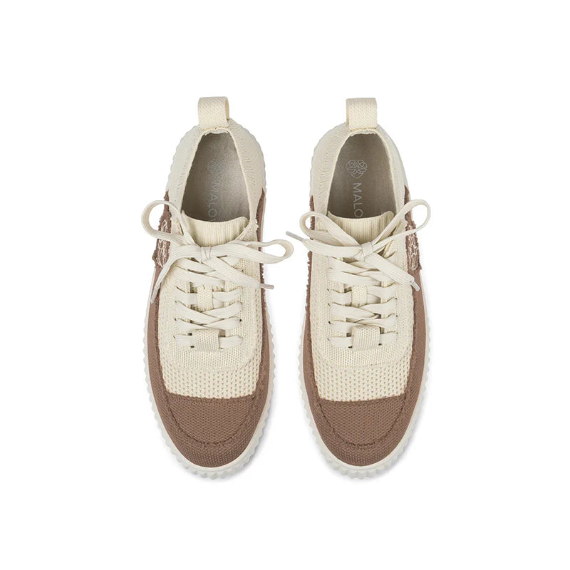 Chunky Platform Knit Sneakers - Mocha