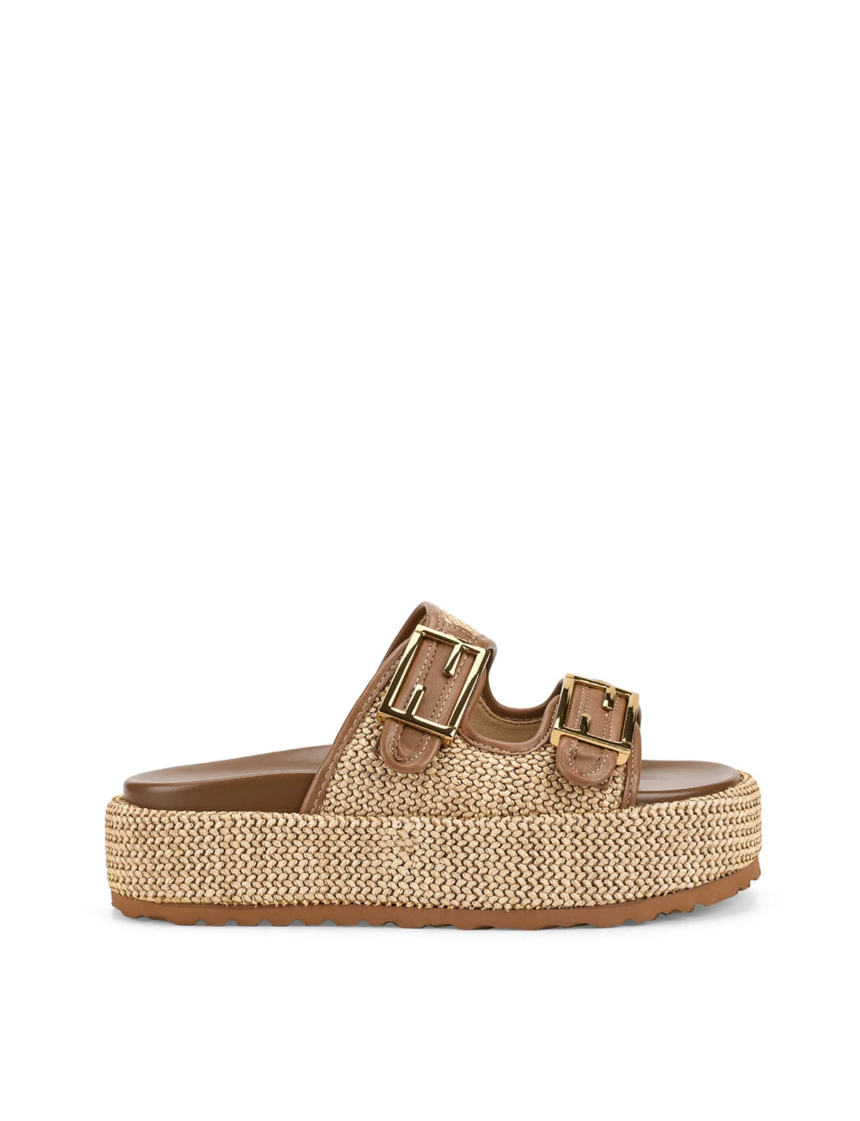 Siren Woven Platforms - Natural Weave/Tan