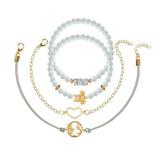 Bohemian 4-Piece Charm Bead Bracelet Set