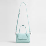 Pebbled Calfskin Geometric Mini Tote - Blue