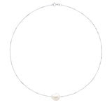 Necklace Baroque Baroque Freshwater Pearl White White Gold