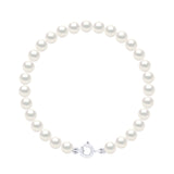 Bracelet of Real Cultured Freshwater Pearls Round 5-6 mm - Natural White - Longueur 18 cm