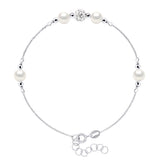 Manufacture Royale Bracelet Freshwater Pearl White Sterling Silver 6-7mm Adjustable