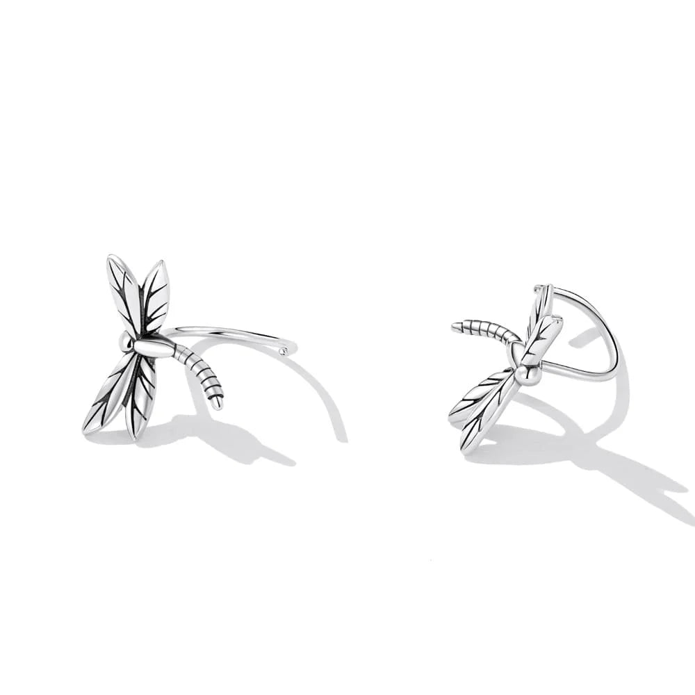 Solid 925 Signature Silver Olivia Dragonfly Stud Earrings