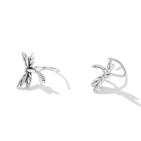 Solid 925 Signature Silver Olivia Dragonfly Stud Earrings