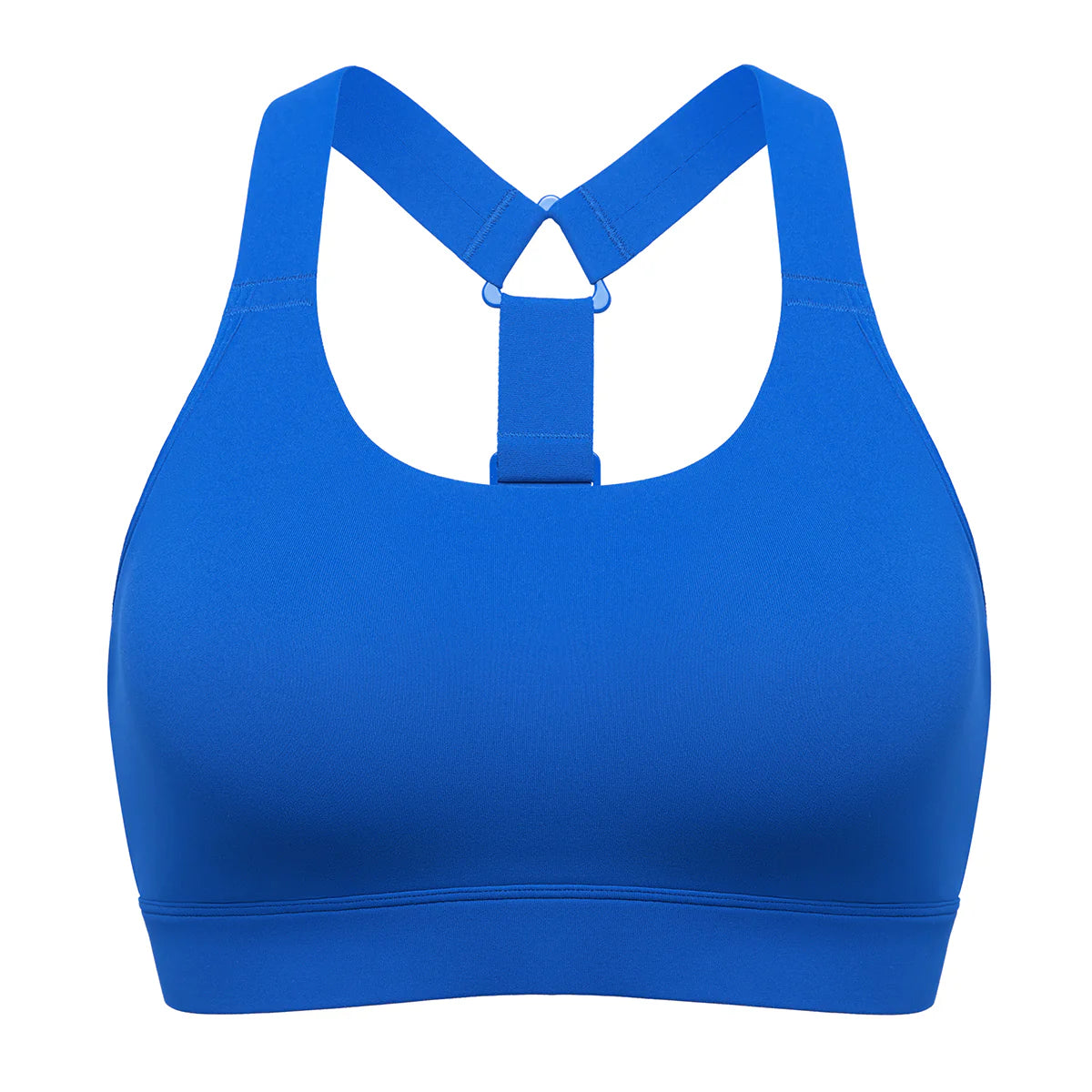 Power On Racerback High Impact Adjustable Padded Wireless Bra - Blue