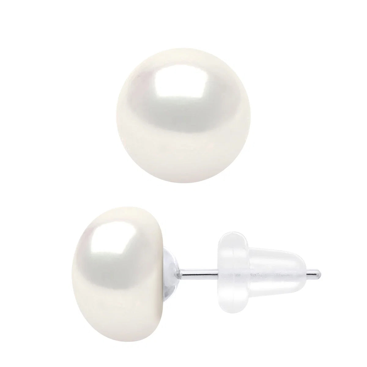 Manufacture Royale Earrings Freshwater Pearl White White Gold 8-9mm