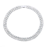Necklace 2 Rows of Real Freshwater Pearls 4 mm - Grey "Pearl" - Longueur 42 cm