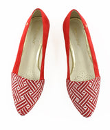 Bosccolo Womens Ballerina - Red Suede