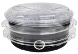 TODO 9L Steam Cooker Steamer 3 Tray 800W Power Dial Timer Healthy Stackable