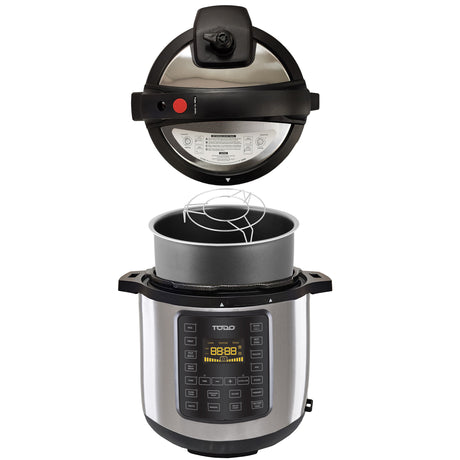 TODO 6L Electric Pressure Cooker 15 Preset Functions 1000W Non-Stick Cooking Pot