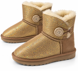 Australian Leather Ugg Classic 1Button - Chestnut Gold Glitter - AU4
