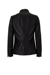 Womens Lightweight Leather Jacket in Black