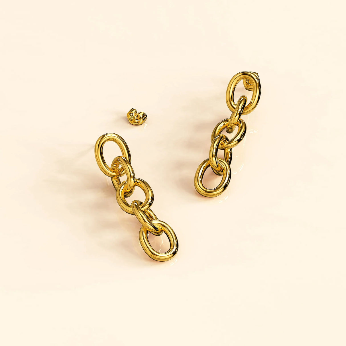 Bullion Gold Lewis Dangle Gold Layered Earrings