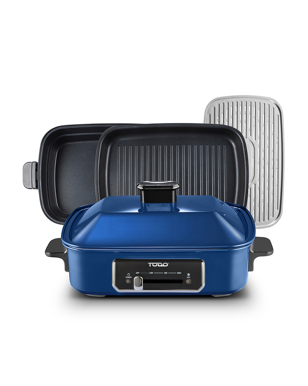TODO 1400W 3-in-1 Electric Multifunction Cooking Pot BBQ Grill Pan Hot Pot