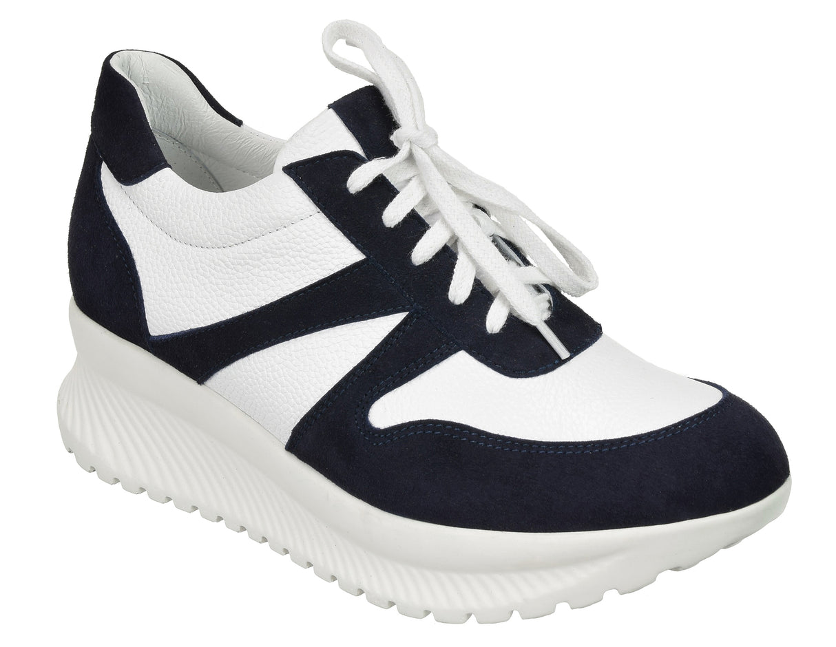 Bosccolo Womens Sneakers - White/ Navy Blue