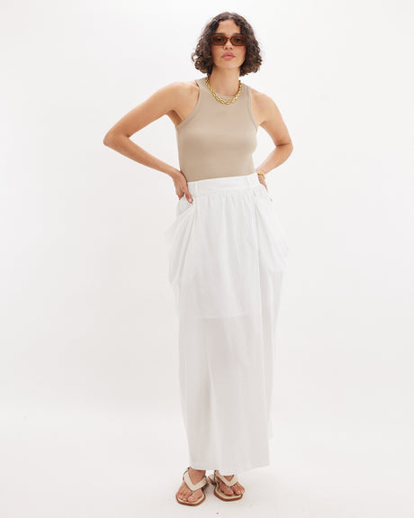 Amelius Nora Pocket Maxi Skirt - White