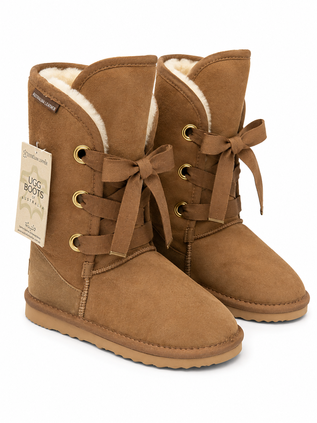 Australian Leather Ugg Roxy Nomad Short Uggs - Chestnut - AU10
