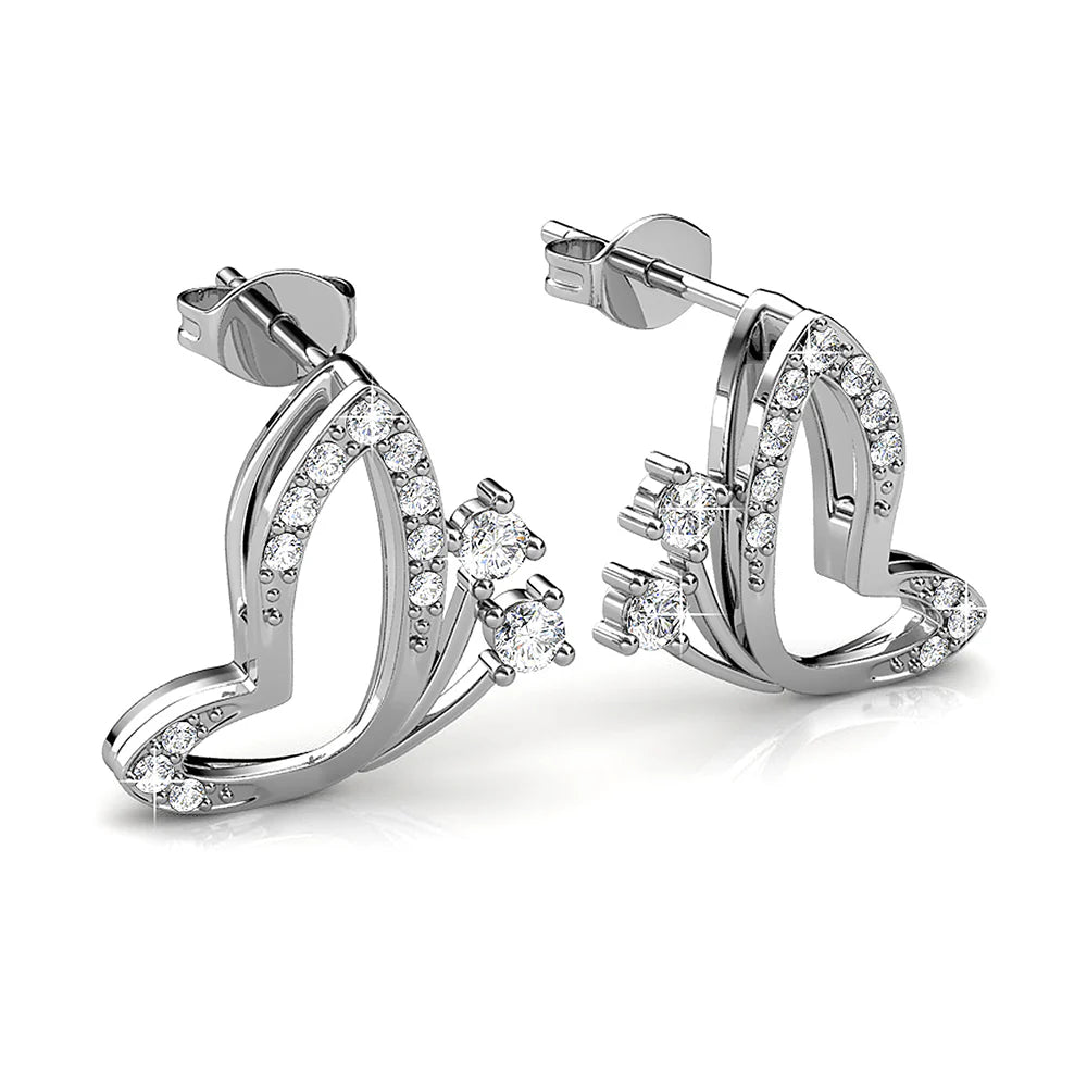 Krystal Couture Butterfly Buff Stud Earrings Embellished with SWAROVSKI Crystals