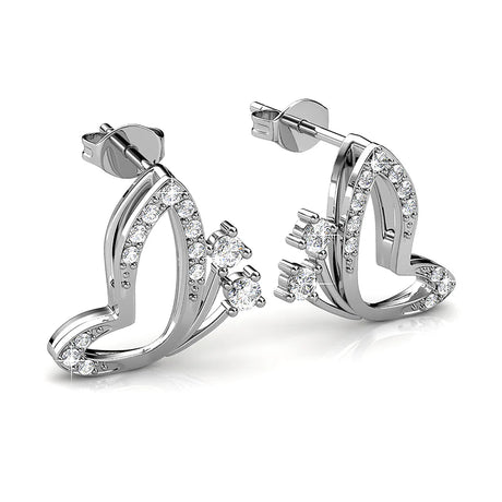 Krystal Couture Butterfly Buff Stud Earrings Embellished with SWAROVSKI Crystals