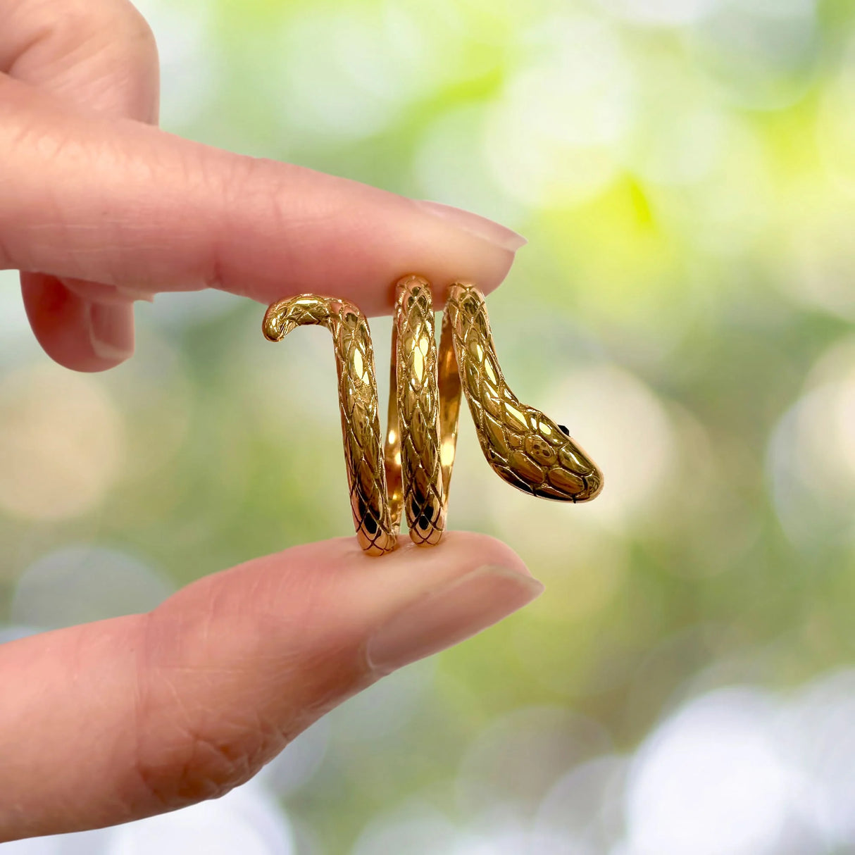 Bullion Gold Cobra Coiled Ring In Gold