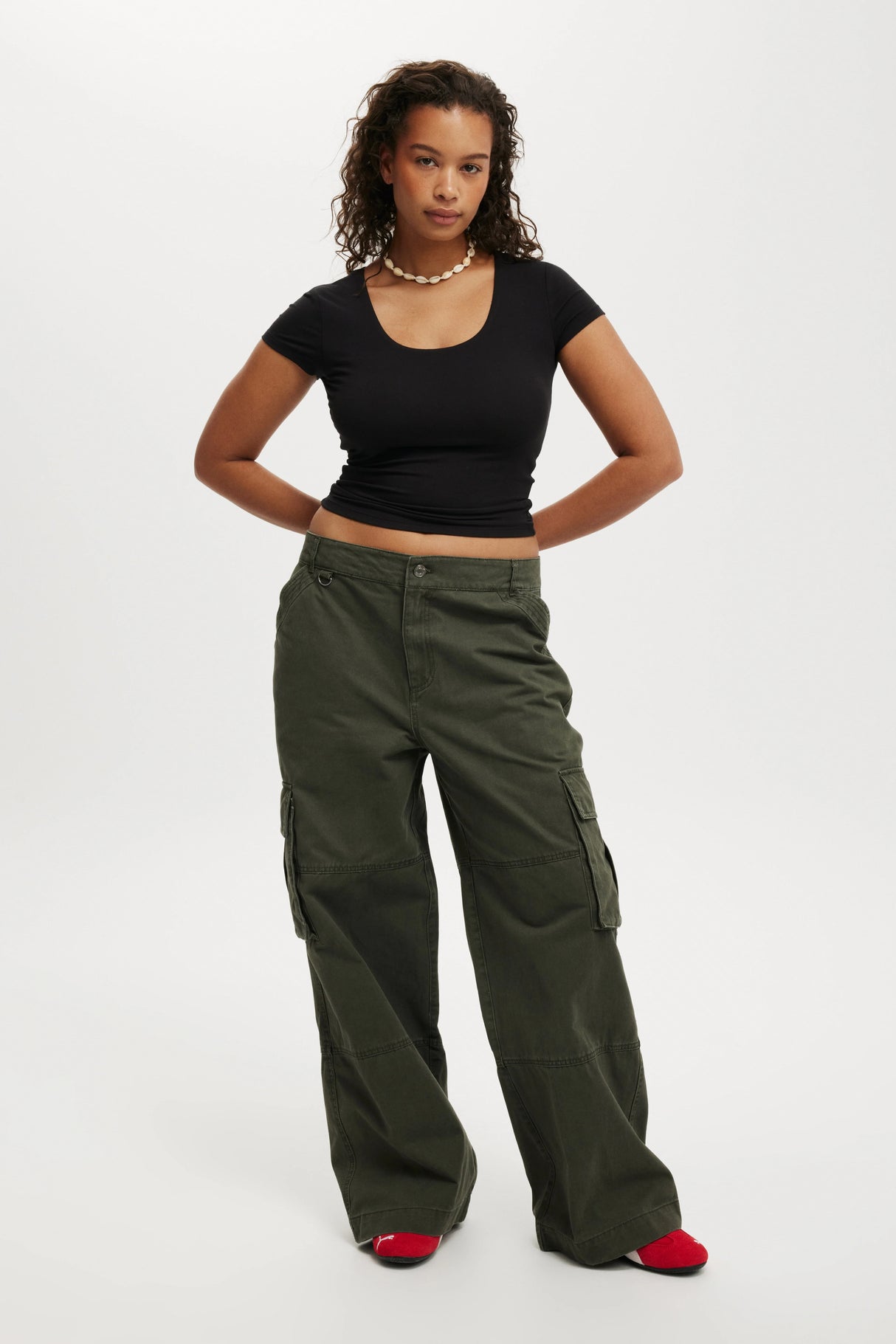 Cotton On Women's Sunday Scoop Short Sleeve - Black